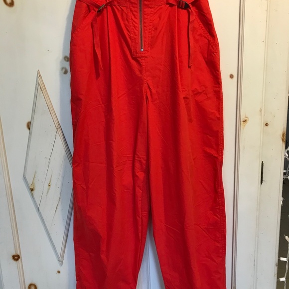 Free People Pep Rally Pants Red Flame Small NWT - Picture 1 of 10